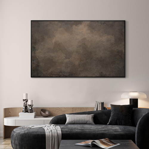 Extra Large Framed Wall Art, Brown Abstract Cloud Artwork, Moody Neutral Atmosphere Painting, Modern Minimalist or Wabi Sabi Decor